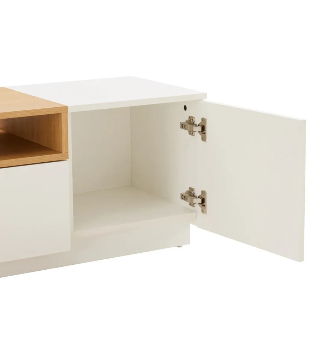 Stolik pod TV LOFT 160 cm biało naturalna*Invicta Interior Hot