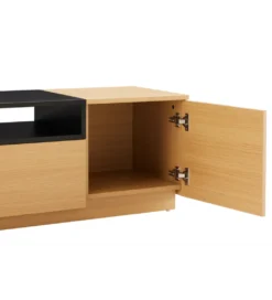 Stolik pod TV LOFT 160 cm naturalna czarna*Invicta Interior Online