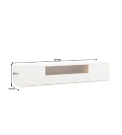 Stolik pod TV LOFT wiszący 150 cm biało naturalny*Invicta Interior Clearance