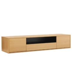 Stolik pod TV LOFT wiszący 150 cm naturalno czarna*Invicta Interior Clearance