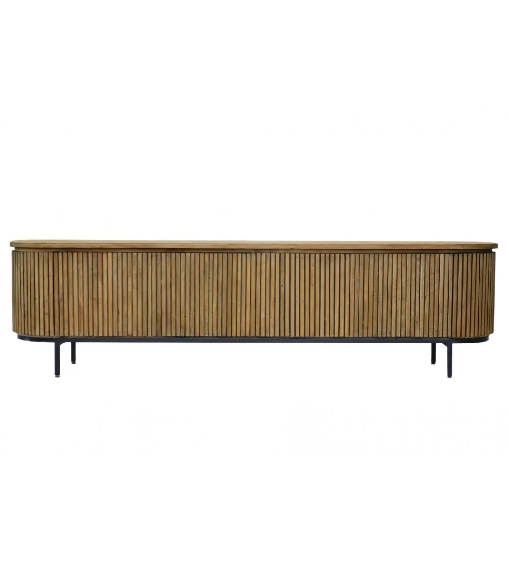 Stolik pod TV LUSAN 210 cm drewno teak*LF-Design Best