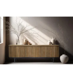 Stolik pod TV LUSAN 170 cm drewno teak*LF-Design