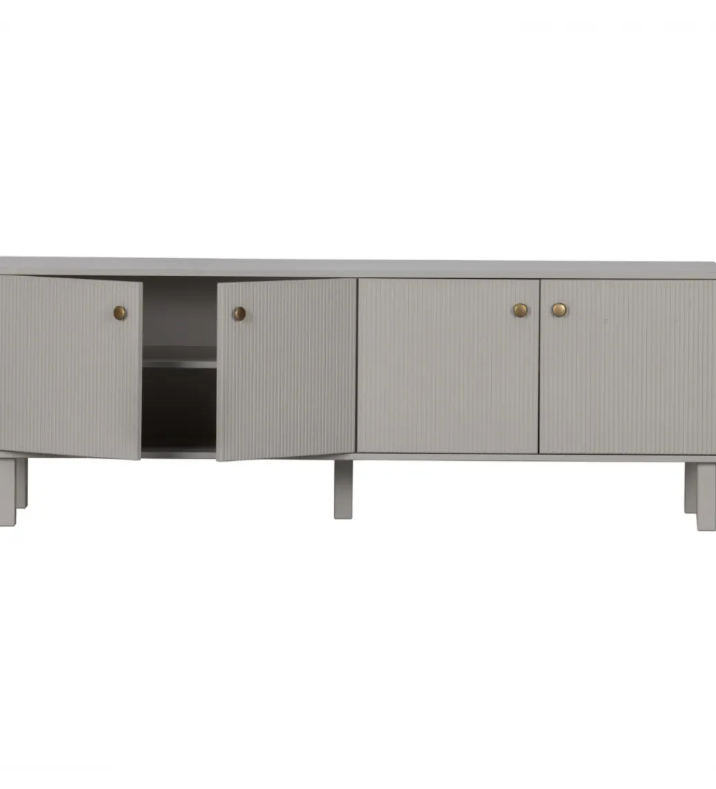 Stolik pod TV MADU 160 cm drewno sosny szary*WOOOD Hot