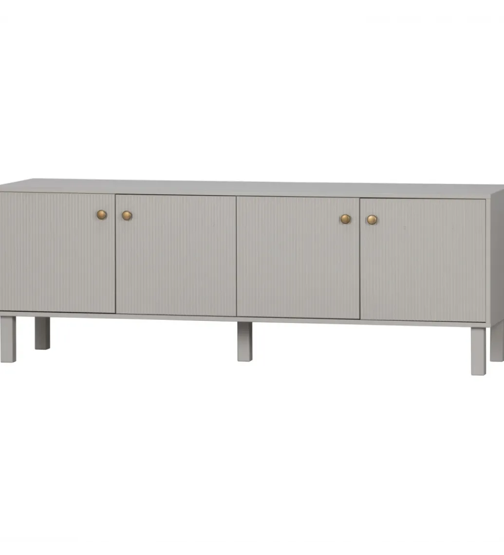 Stolik pod TV MADU 160 cm drewno sosny szary*WOOOD Hot