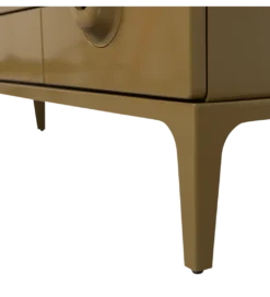 Stolik pod TV MERGE 160 cm drewno eukaliptusa miodowy odcień*WOOOD Discount