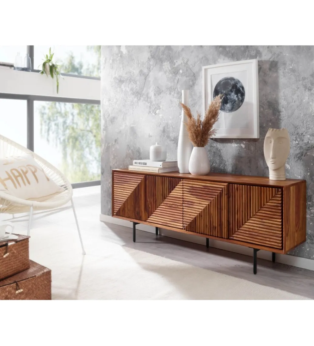Stolik pod TV MIGUEL 140 cm drewno sheesham*WOHNLING, GERMANY New