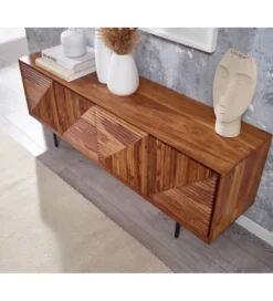 Stolik pod TV MIGUEL 140 cm drewno sheesham*WOHNLING, GERMANY New