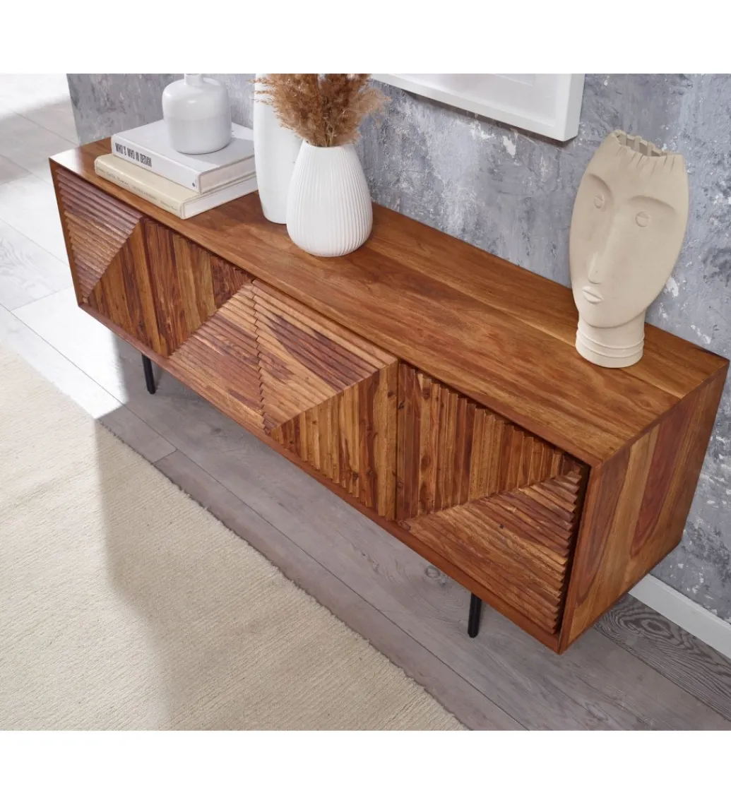 Stolik pod TV MIGUEL 140 cm drewno sheesham*WOHNLING, GERMANY New