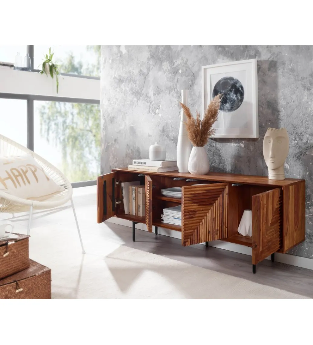 Stolik pod TV MIGUEL 140 cm drewno sheesham*WOHNLING, GERMANY New