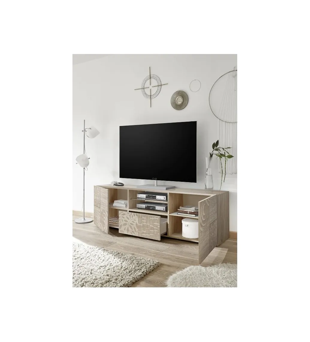 Stolik pod TV MIRO 180 cm dąb sonoma*MCA Linia Włoska Outlet