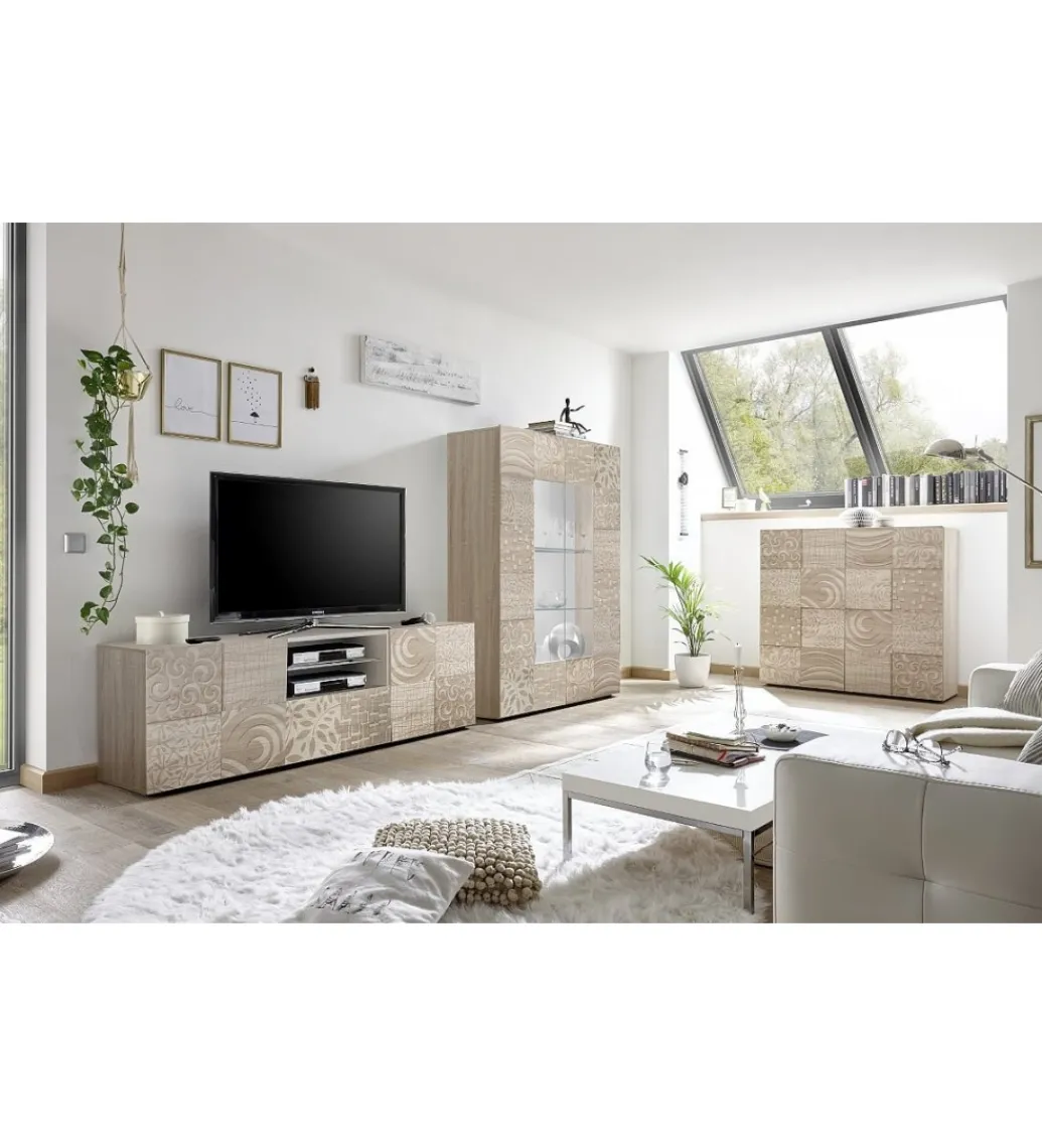 Stolik pod TV MIRO 180 cm dąb sonoma*MCA Linia Włoska Outlet