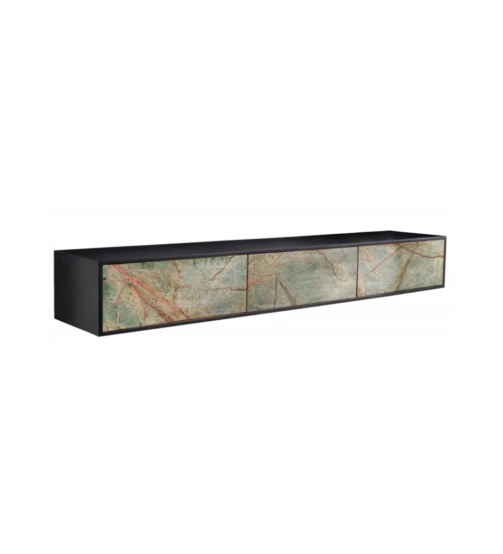 Stolik pod TV MONTANAS 200 cm drewno akacja czarny*Invicta Interior Best