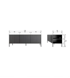 Stolik pod TV NEW GRAVURE 150 cm drewno sosny dust*WOOOD Clearance