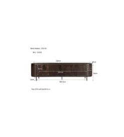 Stolik pod TV NOORK 210 cm w kolorze orzechowym*LF-Design