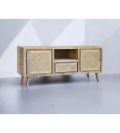 Stolik pod TV NORI 140 cm drewno akacja*Imeri Best