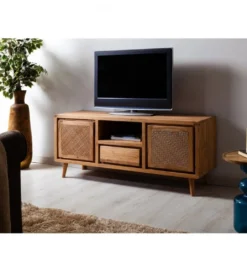 Stolik pod TV NORI 140 cm drewno akacja*Imeri Best
