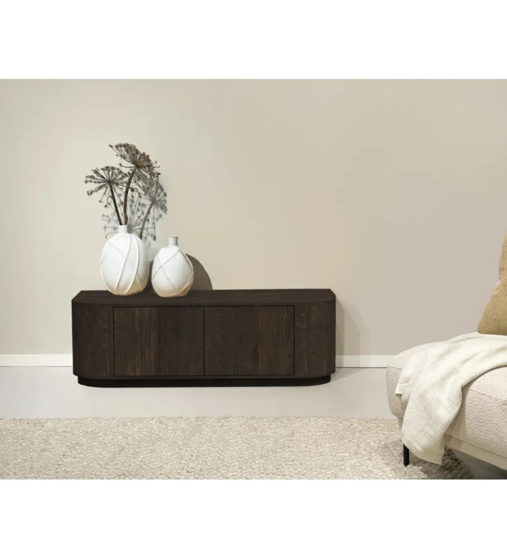 Stolik pod TV NOVERO 140 cm ciemny brązowy*LF-Design Online