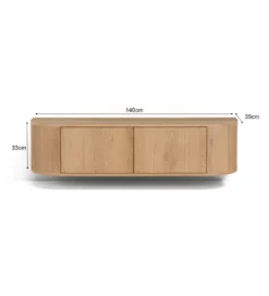 Stolik pod TV NOVERO ZWEVEND 140 cm naturalny*LF-Design Best