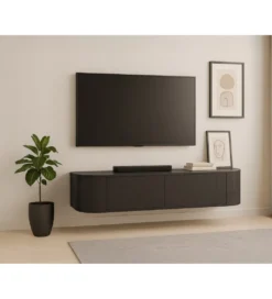 Stolik pod TV NOVERO ZWEVEND 140 cm czarny*LF-Design Clearance