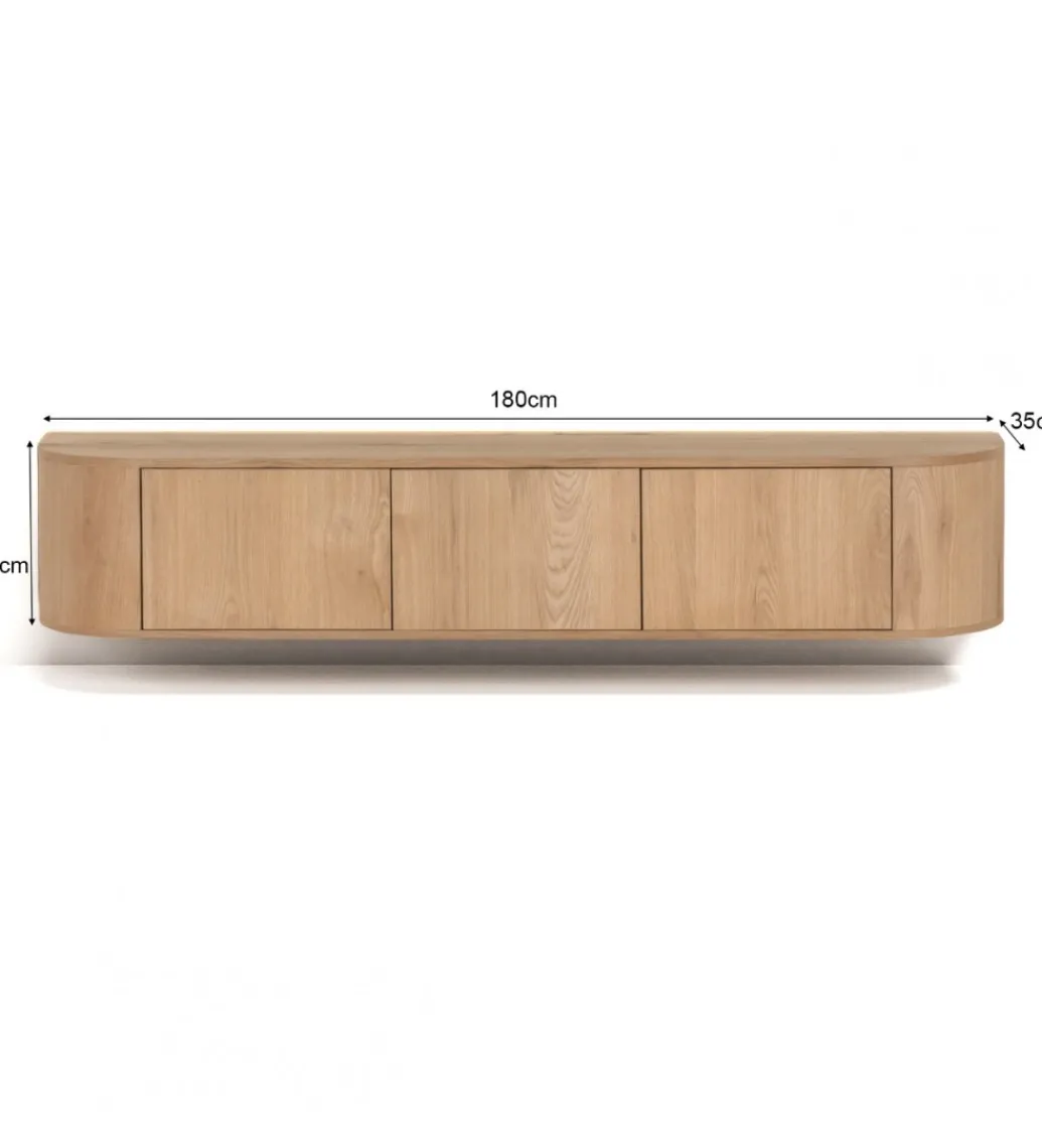 Stolik pod TV NOVERO ZWEVEND 180 cm naturalny*LF-Design Clearance