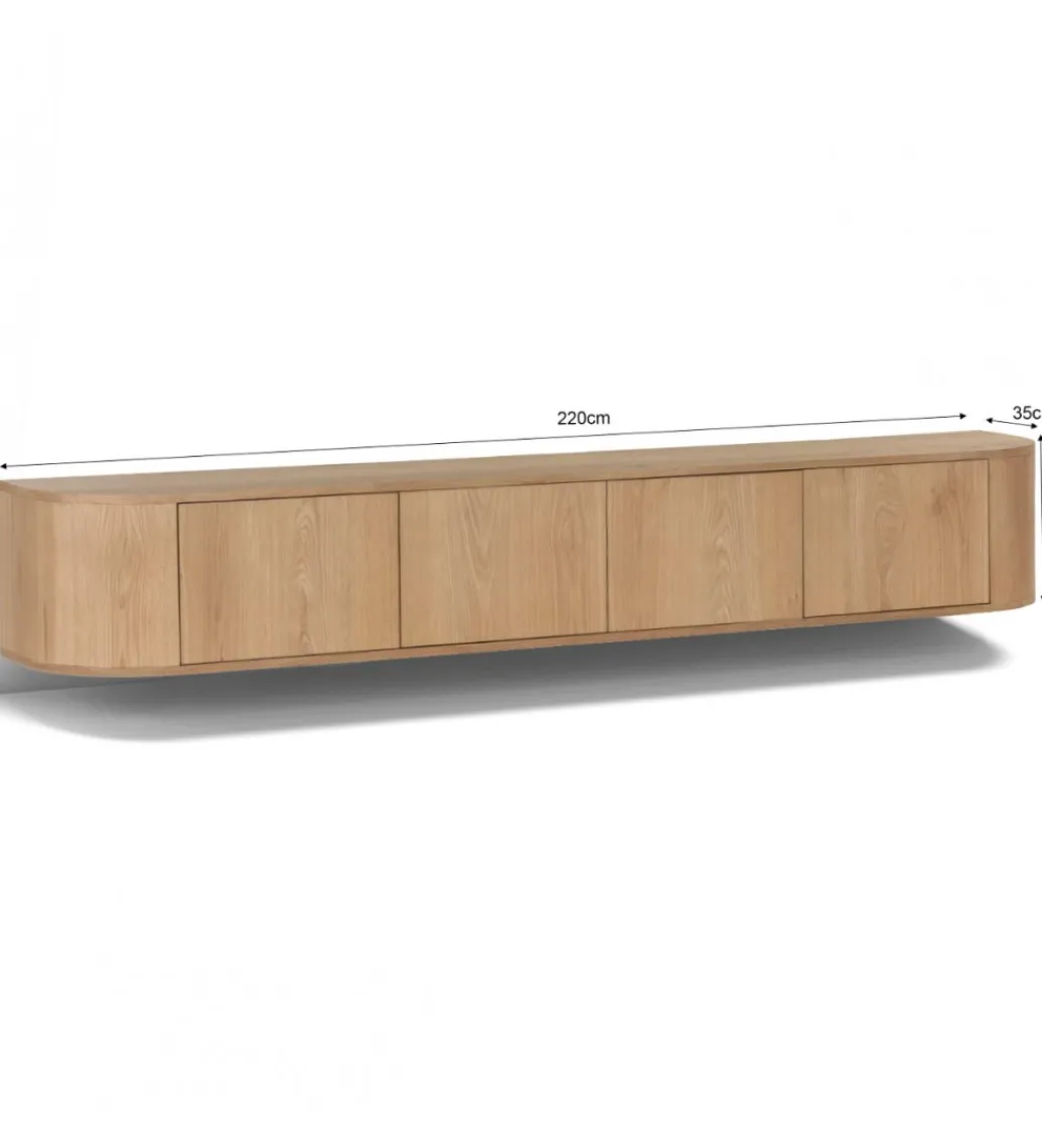 Stolik pod TV NOVERO ZWEVEND 220 cm naturalny*LF-Design Best