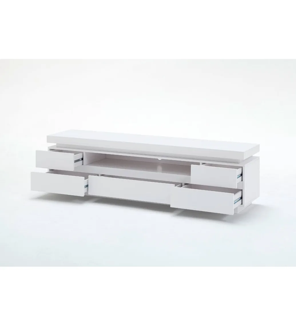 Stolik pod TV OCEAN 175 cm biały z oświetleniem*MCA New