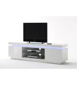 Stolik pod TV OCEAN 175 cm biały z oświetleniem*MCA New