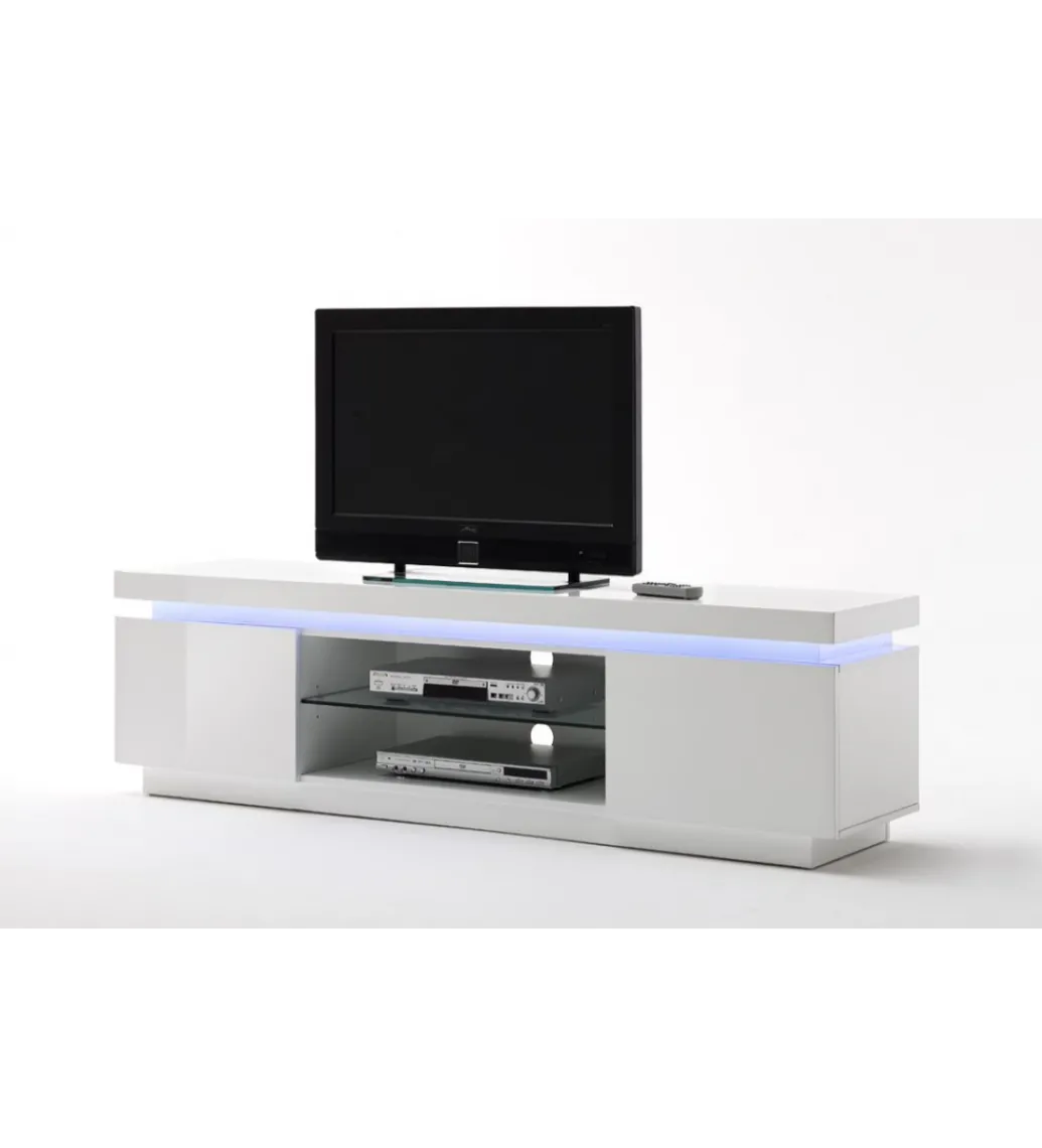 Stolik pod TV OCEAN 175 cm biały z oświetleniem*MCA New
