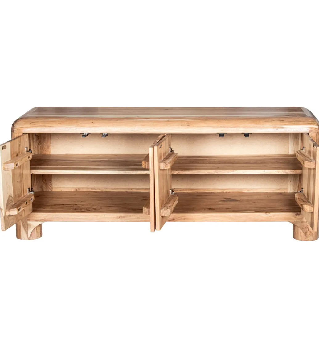 Stolik pod TV OHALDA 140 cm drewno akacja*Exclusivas Clearance