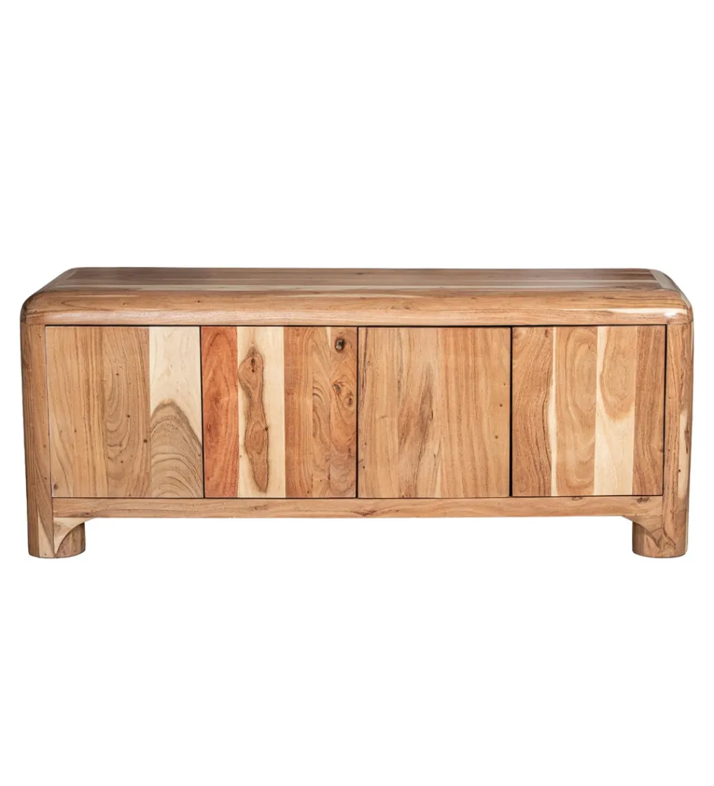 Stolik pod TV OHALDA 140 cm drewno akacja*Exclusivas Clearance