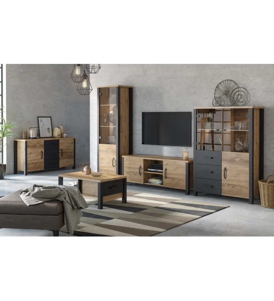 Stolik pod Tv OLIN WM 147 cm w optyce świerku Appenzeller*Helvetia New