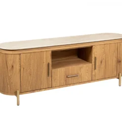 Stolik pod TV PAPATU 160 cm kolor dębu efekt marmuru*Exclusivas Clearance