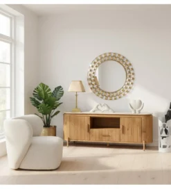 Stolik pod TV PAPATU 160 cm kolor dębu efekt marmuru*Exclusivas Clearance