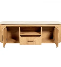 Stolik pod TV PAPATU 160 cm kolor dębu efekt marmuru*Exclusivas Clearance