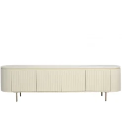 Stolik pod TV PATOU 210 cm jasnobeżowy drewno mango*LF-Design