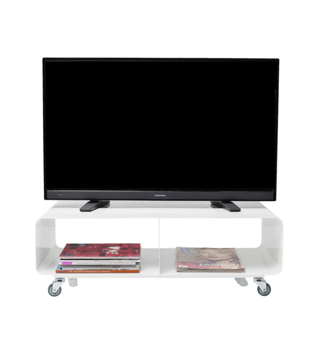 Stolik pod TV PORTABLE 90 cm biały*KARE New