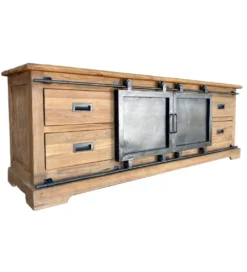 Stolik pod TV PORTO 180 cm drewno mango naturalny*LF-Design Discount