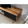 Stolik pod TV REPA 140 cm drewno sheesham czarny*WOHNLING, GERMANY