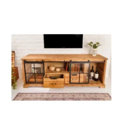 Stolik pod TV RETAGIO 160 cm drewno jodła*Invicta Interior Discount