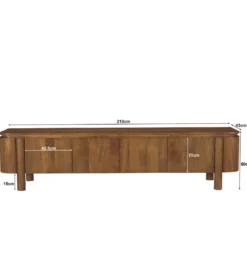 Stolik pod TV SALANO 210 cm drewno mango naturalna*LF-Design Clearance