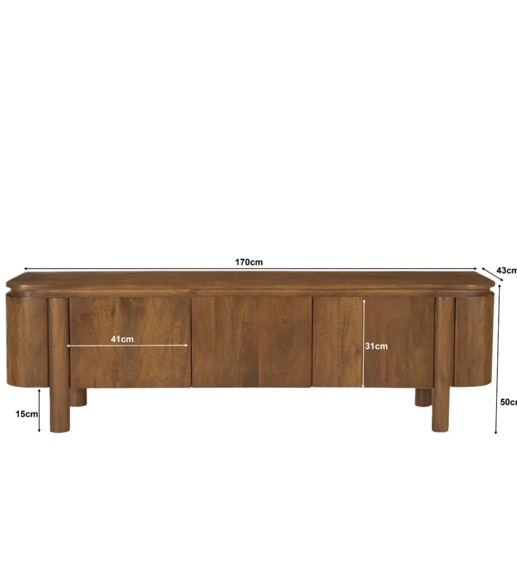Stolik pod TV SALANO 170 cm drewno mango naturalna*LF-Design Discount