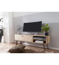 Stolik pod TV SIKAR 145 cm drewno mango*WOHNLING, GERMANY Hot