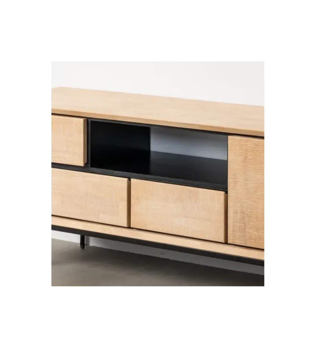 Stolik pod TV SINTRA 148 cm drewno kauczuk naturalna*Zona-Design Discount