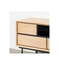 Stolik pod TV SINTRA 148 cm drewno kauczuk naturalna*Zona-Design Discount