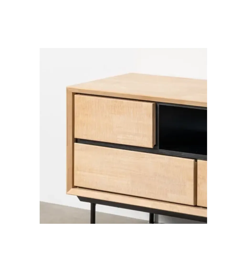 Stolik pod TV SINTRA 148 cm drewno kauczuk naturalna*Zona-Design Discount