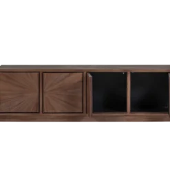 Stolik pod TV SUN 150 cm drewno teak brązowy*WOOOD Discount