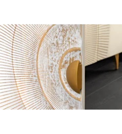 Stolik pod TV SWEET GOLDEN SUNSET 180 cm drewno mango biała*Invicta Interior Clearance