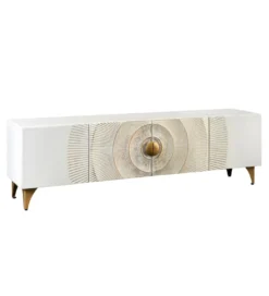 Stolik pod TV SWEET GOLDEN SUNSET 180 cm drewno mango biała*Invicta Interior Clearance