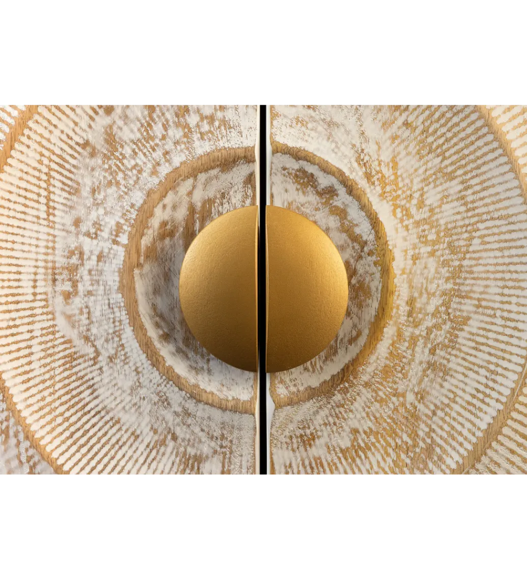 Stolik pod TV SWEET GOLDEN SUNSET 180 cm drewno mango biała*Invicta Interior Clearance