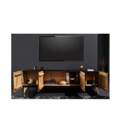 Stolik pod TV SWEET GOLDEN SUNSET 180 cm drewno mango*Invicta Interior